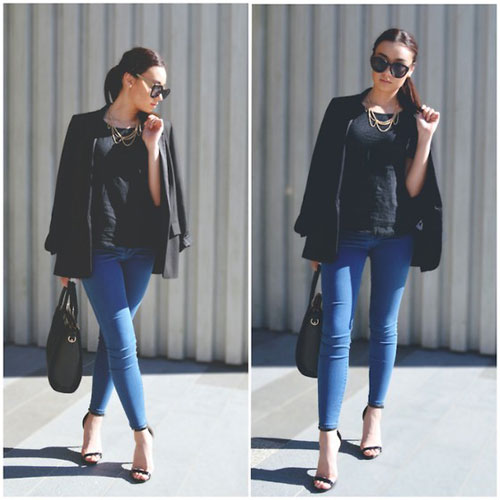 Mách bạn gái công sở phối đồ với blazer đen 