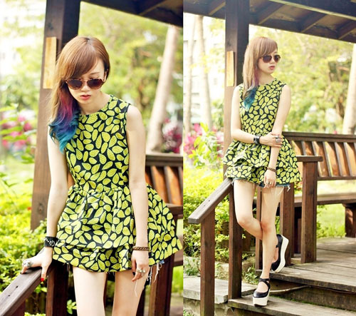 Trang phục họa tiết lá cây - cảm hứng tươi mới cho mùa thu 2015