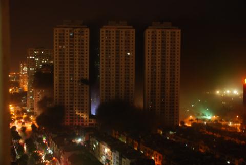 Cháy ở khu đô thị Xa La