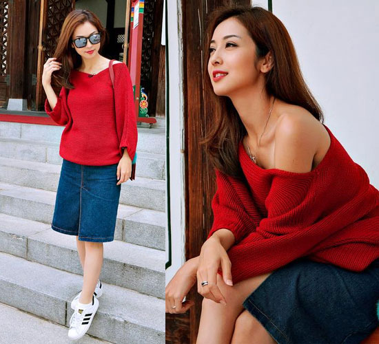 Mặc áo len trẻ trung, sành điệu như sao Việt đón gió mùa