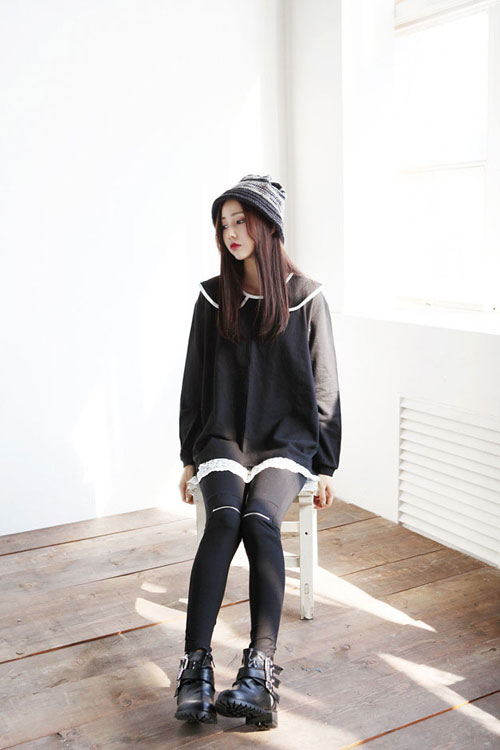Quần legging 2015 và cách phối đồ thu đông sành điệu