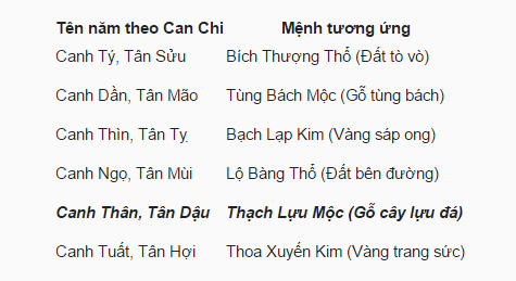 Sinh năm 1981 là tuổi gì, mệnh gì 2