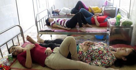 Hàng loạt công nhân bị ngộ độc sau khi ăn giò có dòi