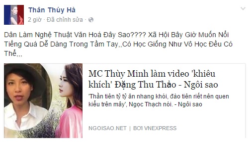 Sao Việt bức xúc lên tiếng vì
