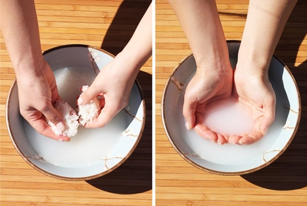 trắng da với nước vo gạo