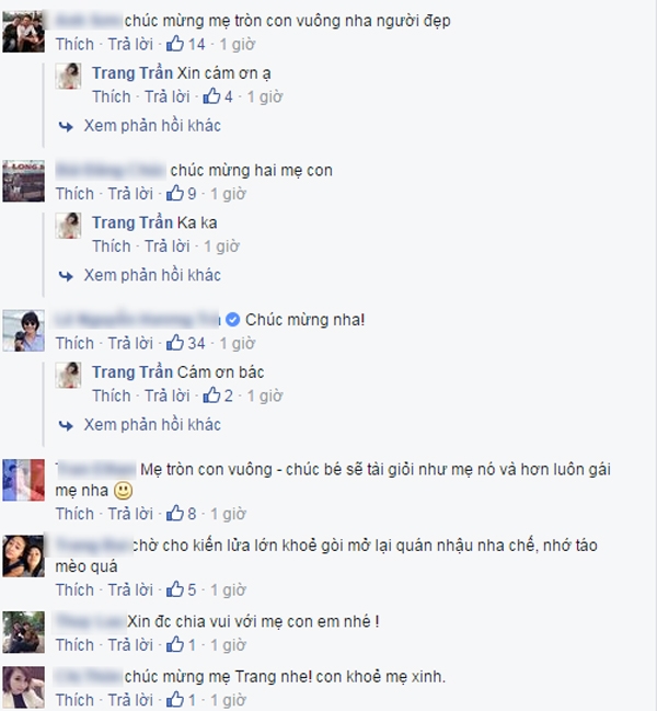 Trang Trần khoe ảnh con gái đầu lòng mới sinh