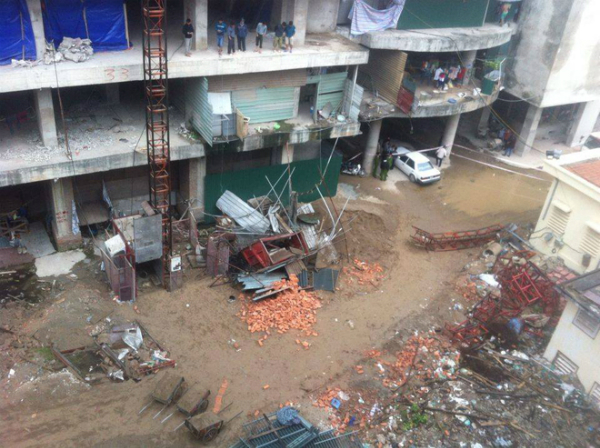 Thang máy vận tải rơi từ tầng 20, hai người chết
