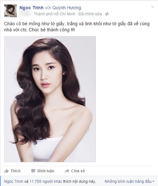 Ngọc Trinh Phản ứng thế nào trước