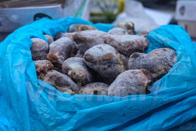 Phát hiện kho lạnh chứa 1 tấn chân gà, tim lợn hôi thối