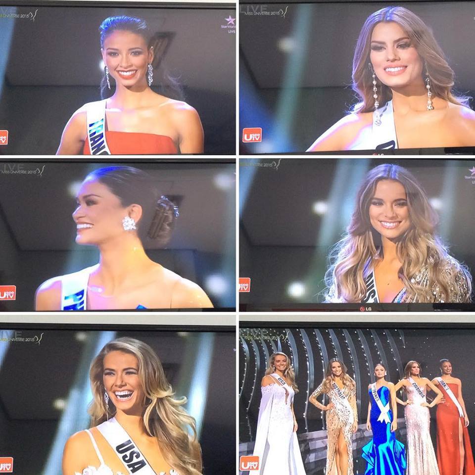 Miss Universe 2015 Top 5: France, Colombia, Philippines, Australia and USA
