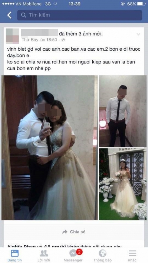Cặp đôi mặc áo cưới tự tử: Chú rể qua đời, cô dâu nguy kịch 2