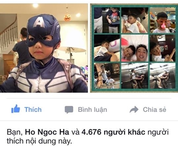 Được đăng tải cùng một thời điểm, mặc dù trong ảnh của Cường Đô la không có Hồ Ngọc Hà và ngược lại, nhưng nhiều ý kiến cho rằng, dù đã có người mới nhưng cả hai vẫn vui vẻ gặp nhau để cho con những ngày trọn vẹn. Hồ Ngọc Hà đã like trạng thái trên