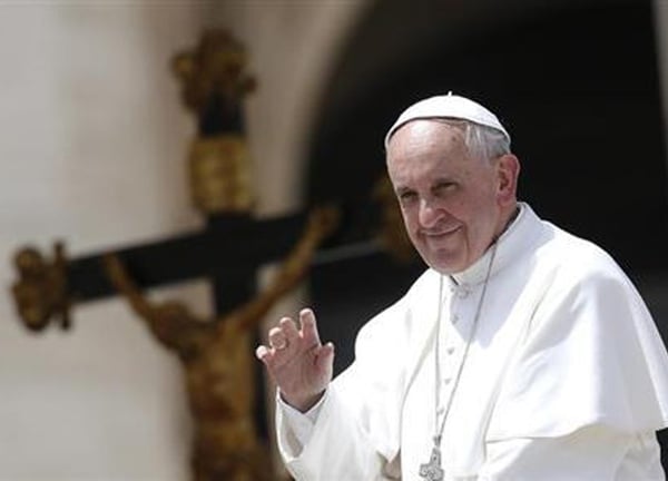 Giáo hoàng Francis xếp vị trí thứ 4, giống năm ngoái. Ảnh: Reuter