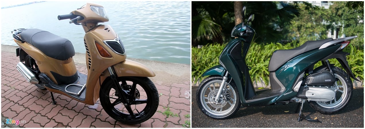 Ngạc nhiên với hình ảnh so sánh xe máy đời đầu và hiện tại