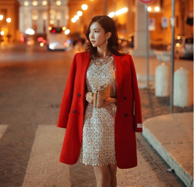 Duyên dáng, quyến rũ vời đầm ren trong mùa lạnh