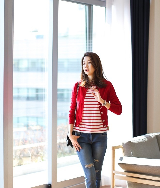 Cardigan ngắn thanh lịch tôn dáng quý cô công sở ngày giao mùa