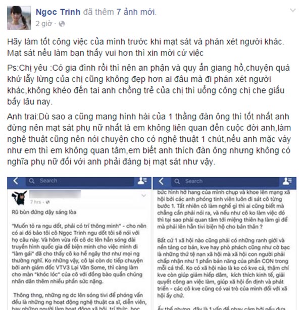 Ngọc Trinh nói gì với