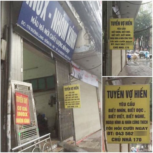 Hà Nội: U50 thản nhiên treo biển tuyển vợ mới