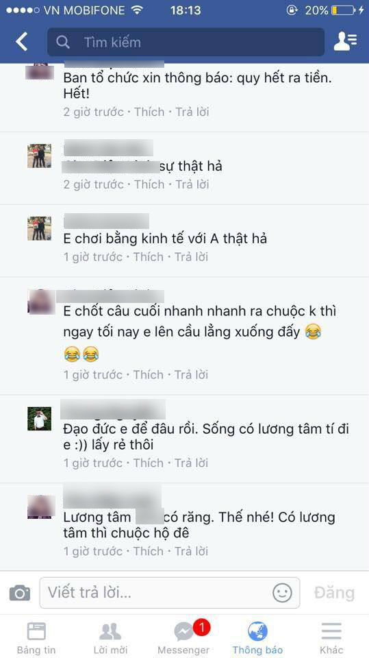 Những câu nói “Lương tâm không có răng” hay “Bây giờ anh không chuộc là mất” đã khiến cư dân mạng hoàn toàn phẫn nộ.  Nhiều người đã dành những lời trách móc, chê bai cô gái này vì cách hành xử sai trái của cô.