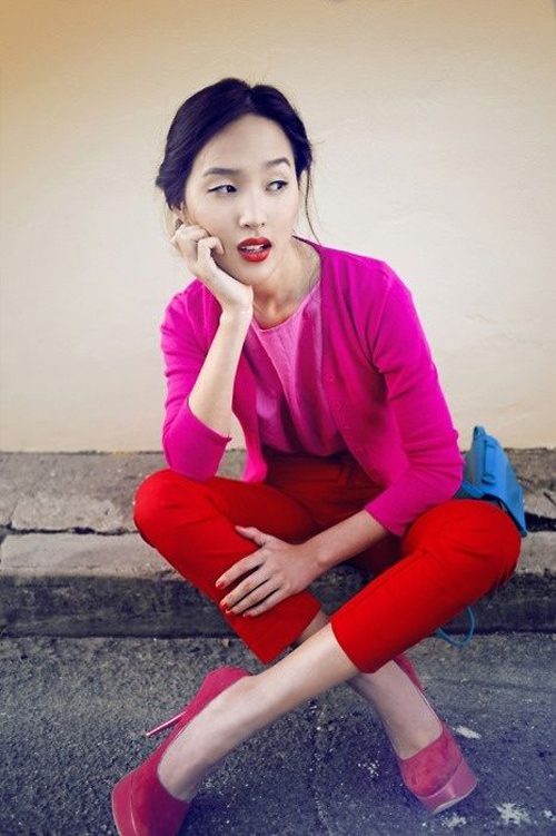 Bí quyết mặc màu hồng