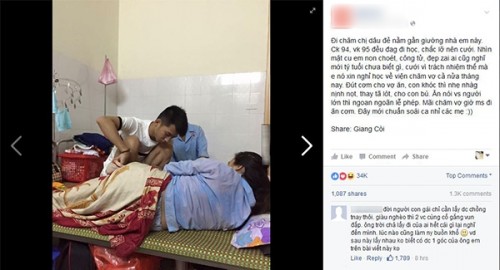 Chồng 9x tận tình chăm vợ mới sinh gây bão cộng đồng mạng