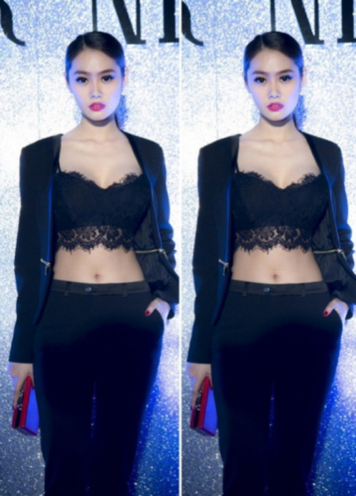 Sao Việt đua vẻ gợi cảm với croptop ren