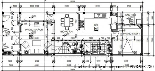 Thiết kế nhà phố đẹp 2 tầng phong cách hiện đại với 500 triệu