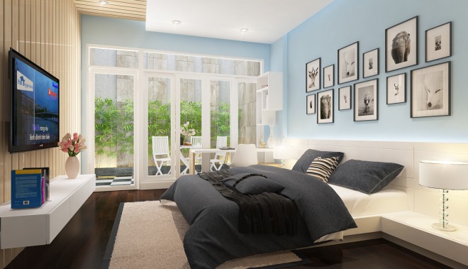 Xây nhà 3 tầng khang trang 4 phòng ngủ với 695 triệu đồng