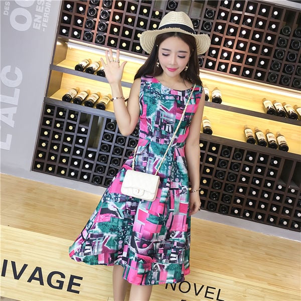 10 mẫu đầm xòe họa tiết dưới 300 nghìn cực xinh cho phái đẹp