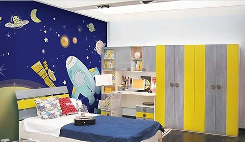 Giấy dán tường dành cho phòng ngủ bé trai