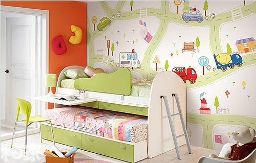 Giấy dán tường dành cho phòng ngủ bé trai