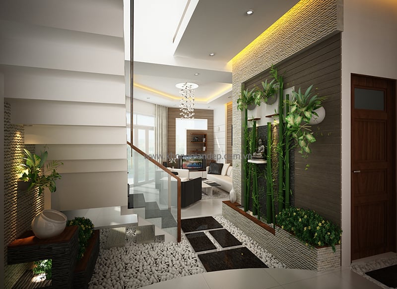 Xây nhà mái thái 3 tầng sang trọng 896 triệu