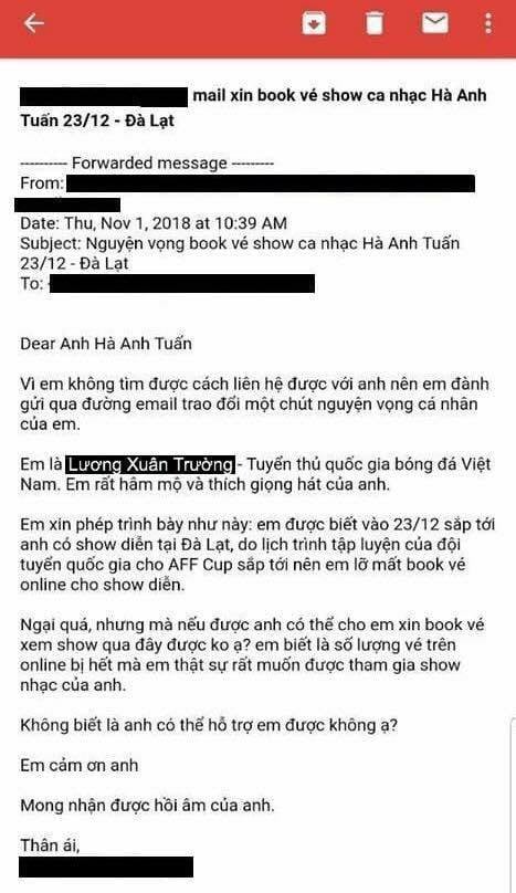 Dân mạng đã ghép tên Xuân Trường vào dòng chữ bị bôi đen và thấy hoàn toàn trùng khớp.