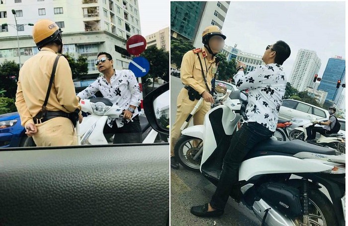 Thanh niên đi xe ngược chiều, không mũ bảo hiểm thách thức CSGT.