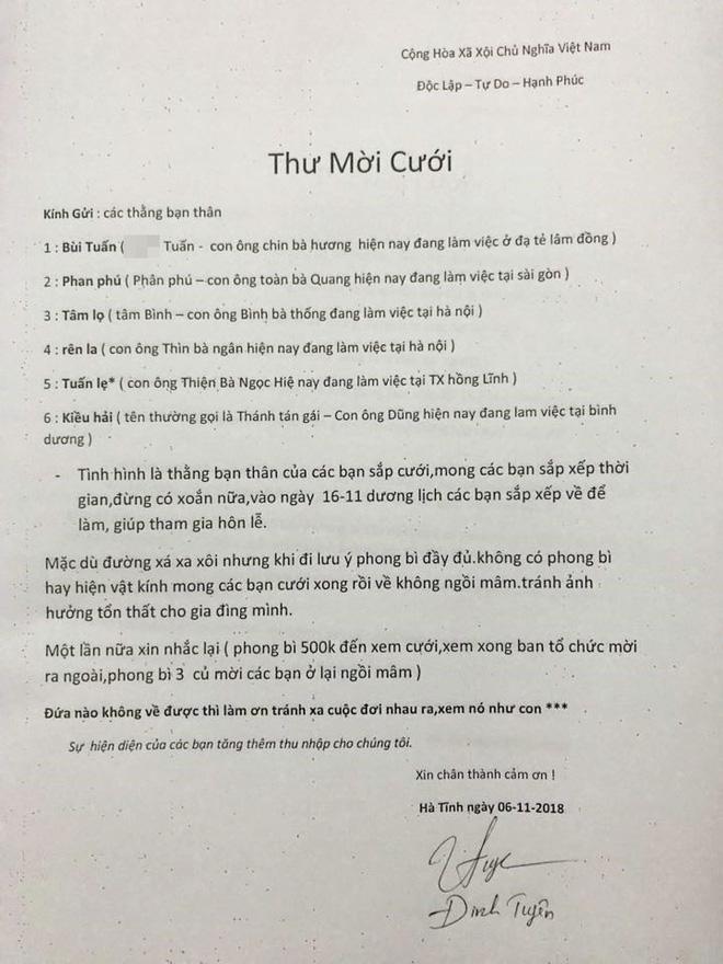 Tấm thiệp khiến dân mạng 