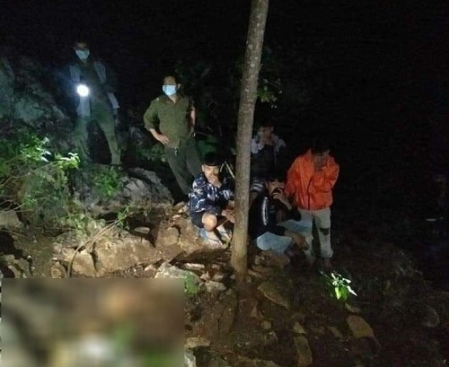 Hiện trường phát hiện thi thể người đàn ông.