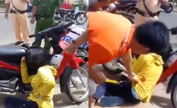 Cô gái bị bắn trúng, bị thương ở lưng.