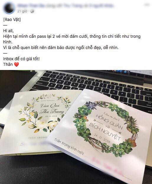 Màn pass thiệp cưới của tài khoản N.T.Da khiến nhiều người thích thú.