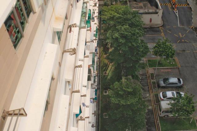 Chung cư nơi xảy ra tai nạn hy hữu.