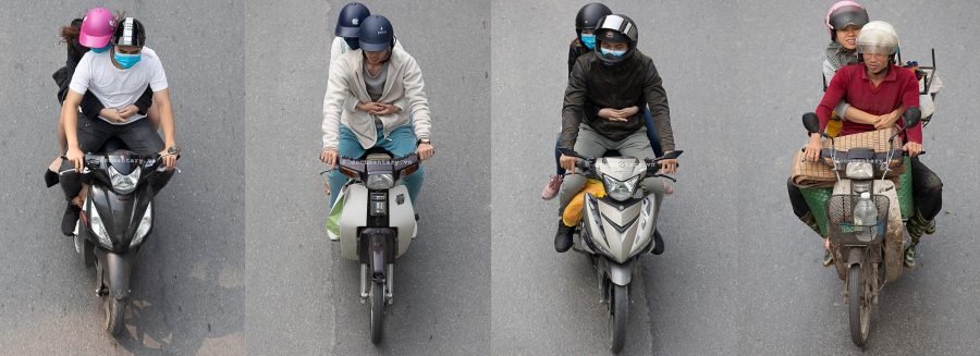 Những cái ôm từ phía sau bất kể là đông đến hay hè sang.(Ảnh Phạm Thành Long)