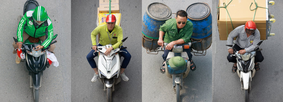 Đừng tưởng chỉ xế hộp mới có chỗ tì tay nhé.(Ảnh Phạm Thành Long)