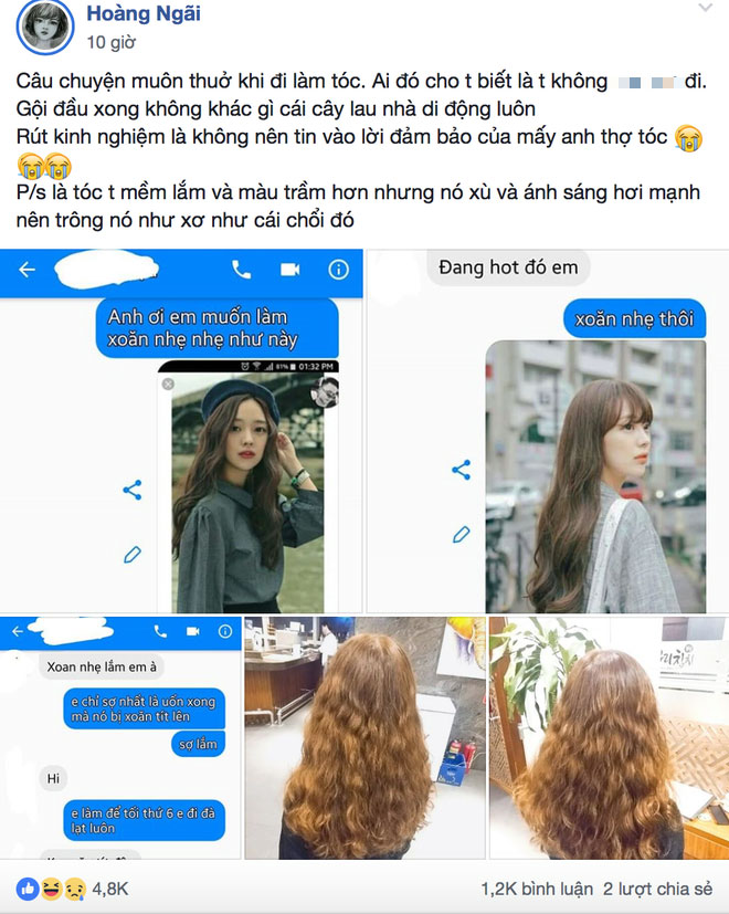 Câu chuyện được cô gái Hoàng Ngãi chia sẻ.