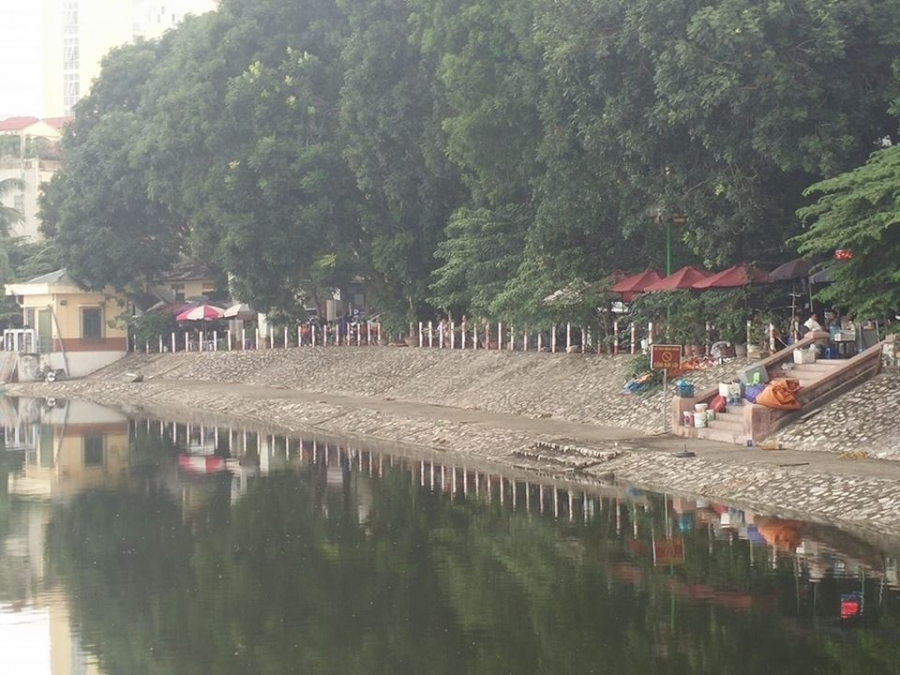 Hồ điều hòa, nơi xảy ra sự việc.