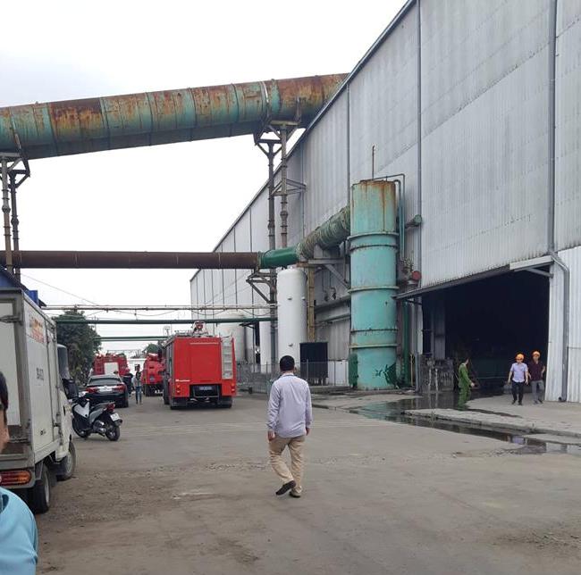 Hiện trường nơi xảy ra vụ nổ nhà máy luyện thép.