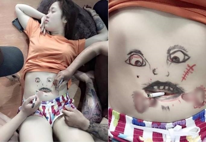 Giây phút hiếm hoi bụng bự được hút thuốc.