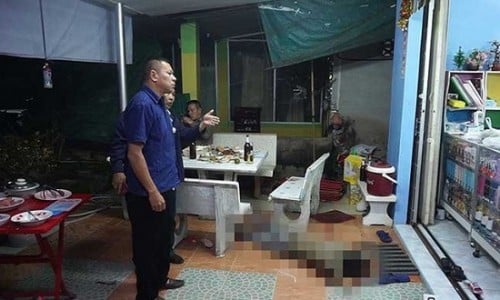 Hiện trường vụ thảm sát. Ảnh: Tuổi trẻ