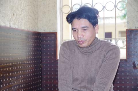 Nguyễn Văn Thông tại cơ quan công an.