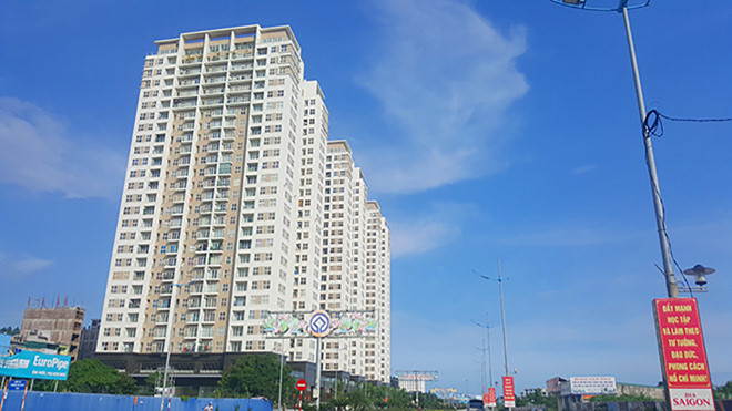 Chung cư nơi xảy ra vụ việc. Ảnh Lã Nghĩa Hiếu.
