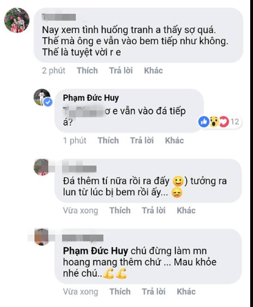 Những bình luận qua lại của Đức Huy.