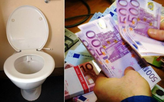 Các nhân viên ở một quán cà phê và 2 nhà hàng đã tìm thấy 2,5 tỷ đồng trong bồn cầu.